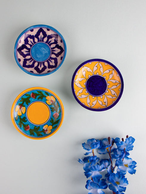 Blue Pottery Decorative Plate (Set of 3pcs.)